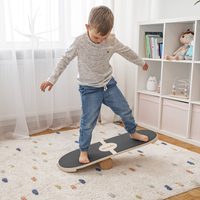 Balance Board For Adults And Kids Wooden Roller Board Gymnastics Training And Coordination Exercises Fitness Yoga Stability Sport Physiotherapy Workout - Available with mat and without mat, natural, 80x30cm + mat
