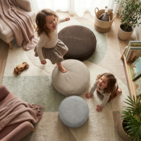 KiddyMoon 3-Piece Foam Elements for Kids Children's Room Accessory, jasnoszary-beżowy-brązowy