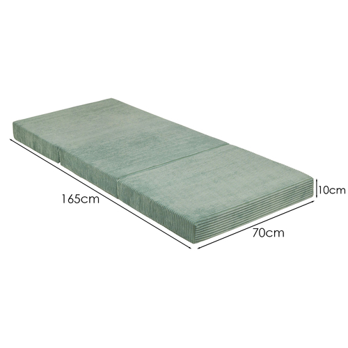 KiddyMoon Multifunctional Foam Mattress, Foldable Armchair for Kids, Children’s Sofa, Folding Couch Chair, green, Mattress