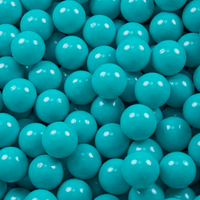 KiddyMoon Soft Plastic Play Balls ∅ 7cm/2.75in Mono-colour certified Made in EU, turquoise, 50 Balls/7cm-2.75in