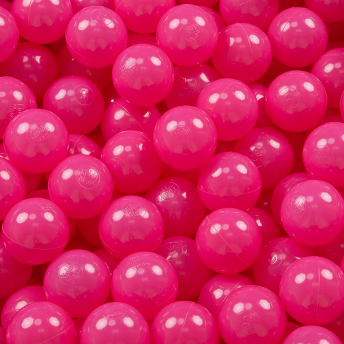 KiddyMoon Soft Plastic Play Balls ∅ 7cm/2.75in Multi-colour Made in EU, Dark Pink, 50 Balls/7cm-2.75in