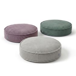KiddyMoon 3-Piece Foam Elements for Kids Children's Room Accessory, green-light grey-purple, Lx3