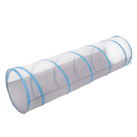Play Tunnel For Kids Toddlers Pop Up Crawl Tunnel Foldable Crawling Play Tent for Children Perfect For Indoor And Outdoor Easy To Assemble, grey-blue:grey/white/turquoise, 100 Balls