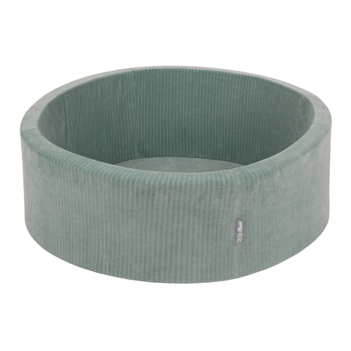 KiddyMoon Foam Ball Pit For Kids Round 90x30cm Baby Soft & Safe Toy, green: light green/green/yellow/powder pink/pink, 90x30cm/300 balls