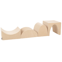 PPZV-234 KiddyMoon Foam playground sand beige VELVET  hill/tunnel/ramp L/haftshaft L, sand beige, Multi-Size