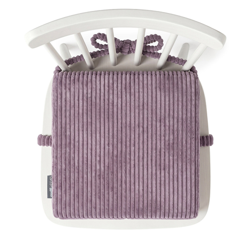 KiddyMoon Kids Booster Seat Cushion For Chair, 10 Cm Foam Padded Seat With Removable Washable Cover And Ties, purple, 33x33x10