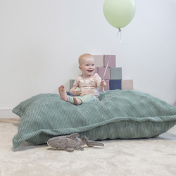 KiddyMoon Kids Bean Bag Sensory Pillow Filled With Plastic Balls Removable Cover, green, 100x140cm/700 Balls