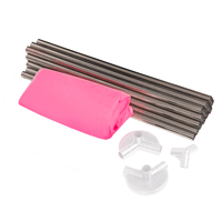 hexagon 6 side play pen with plastic balls, Pink:powder pink/pearl/transparent, 900 balls