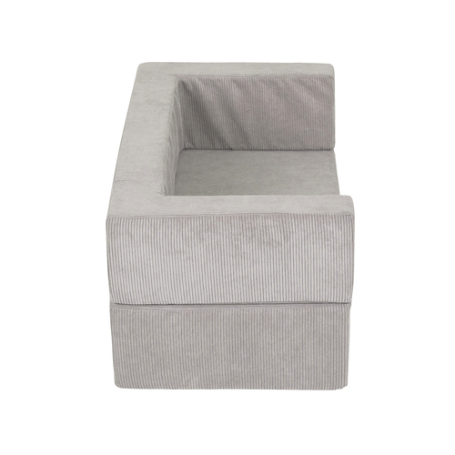 KiddyMoon Modular Foam Sofa for Children's with Balls Lightweight Sofa For Kids Room Comfortable Space-Saving with Storage Room Fabric Safe and Fun for Kids, light grey, Sofa