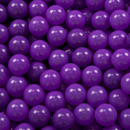 KiddyMoon Soft Plastic Play Balls ∅ 7cm/2.75in Mono-colour certified Made in EU, purple, 300 Balls/7cm-2.75in