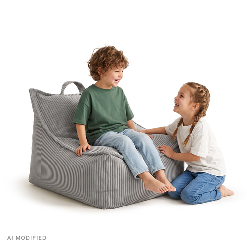 KiddyMoon KM-FTP-NEST Furniture Armchairs, Light Grey