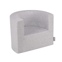 KiddyMoon Soft Foam Armchair Table Set for Kids Montessori Playing Toy Children's Furniture Table and Chair For Babies, Made in The EU, Light Grey, Armchair