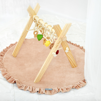 KiddyMoon Wooden Baby Gym for Newborns BT-001, Natural, UNI