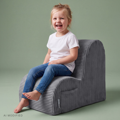 KiddyMoon KM-FT-CLOUD Furniture Armchairs, dark grey