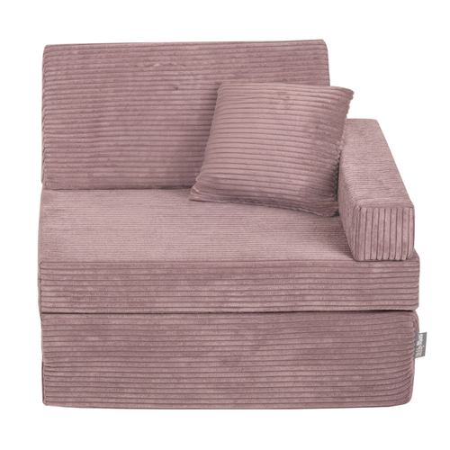 KiddyMoon Armchair Kids Foldable Children Multifunctional Foam Mattress Sofa Bed Folding Toddler Couch Chair for Playroom Bedroom Living Room, purple, Armchair with Pillow