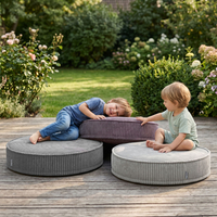 KiddyMoon 3-Piece Foam Elements for Kids Children's Room Accessory, dark grey-purple-light grey, Lx3