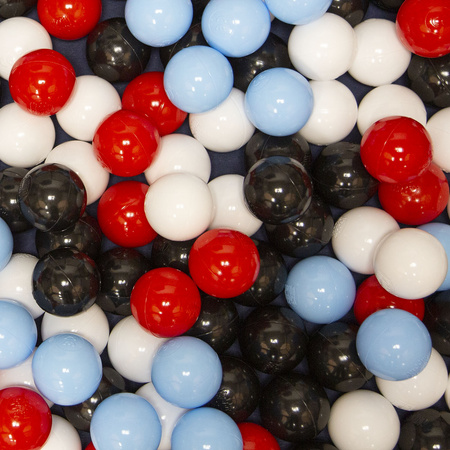 square play pen filled with plastic balls basketball, Blue:black/white/red/babyblue, 900 balls