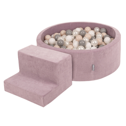 KiddyMoon Foam Playground For Kids Soft Textured Safe Blocks, purple: pastel beige/white/perle/grey