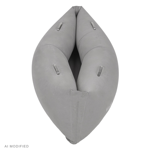 KiddyMoon Inflatable Sensory Peapod Chair For Kids With Handles And Pump, Grey, M