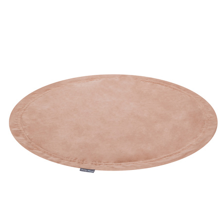 KiddyMoon velvet play mat and bag 2in1 for kids, desert pink:pastel beige/copper/pearl, XL/50 balls