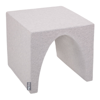 KiddyMoon Foam playground - Hill/Tunnel/Ramp L/halfshaf L PPZ-234, light grey, Multi-Size