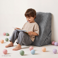 KiddyMoon Modular Children's Polyester Wedge Cushion, dark grey, M