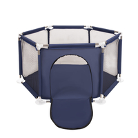 hexagon 6 side play pen with plastic balls, Blue:yellow/green/blue/red/orange, 200 balls