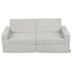 KiddyMoon Foam Sofa for Children Multifunctional Mattress Armchair Kids Foldable  Bed Folding Toddler Couch Chair for Playroom Bedroom Living Room, light grey, 140x55x30 cm