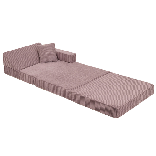 KiddyMoon Armchair Kids Foldable Children Multifunctional Foam Mattress Sofa Bed Folding Toddler Couch Chair for Playroom Bedroom Living Room, purple, Armchair with Pillow