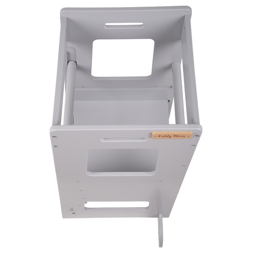KiddyMoon Kitchen Helper for Toddlers and Kids, adjustable Height Level, ST-003, grey