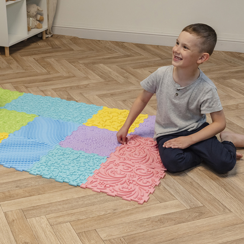 KiddyMoon Sensory Puzzle Mat for Kids Orthopedic Game Tiles, Multi, 9 Pieces