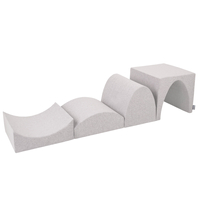 KiddyMoon Foam playground - Hill/Tunnel/Ramp L/halfshaf L PPZ-234, light grey, Multi-Size
