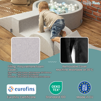 KiddyMoon Foam playground set - wedge L/hill/tunnel/steps PPZ-244, heather, Multi-Size