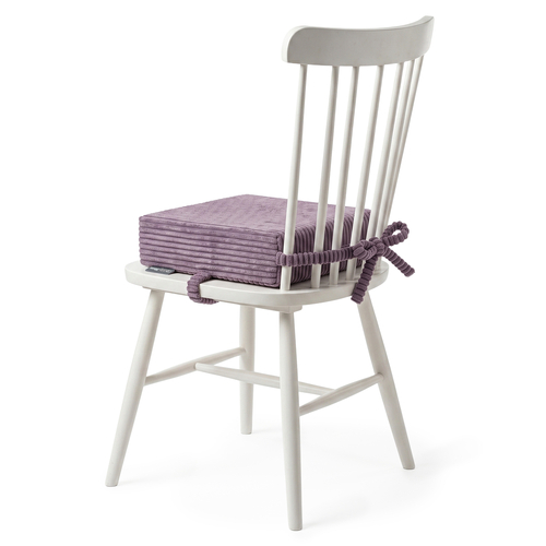 KiddyMoon Kids Booster Seat Cushion For Chair, 10 Cm Foam Padded Seat With Removable Washable Cover And Ties, purple, 33x33x10