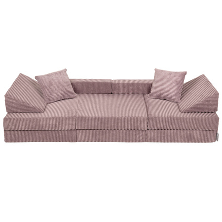 KiddyMoon Foam Sofa for Children Multifunctional Mattress Armchair Kids Foldable  Bed Folding Toddler Couch Chair for Playroom Bedroom Living Room, purple, Sofa with 2 Pillows