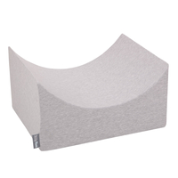 KiddyMoon Foam playground - Hill/Tunnel/Ramp L/halfshaf L PPZ-234, light grey, Multi-Size