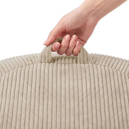 KiddyMoon Bean Bag for Children 2-in-1 Storage for Toys 80x80x50cm, beżowy