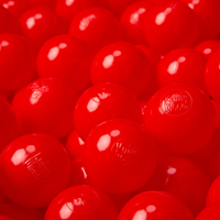 KiddyMoon Soft Plastic Play Balls ∅ 6cm / 2.36 Multi Colour Made in EU, red, 200 Balls/6cm-2.36in