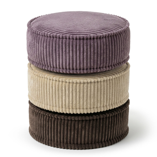 KiddyMoon 3-Piece Foam Elements for Kids Children's Room Accessory, beige-brown-purple, Sx3