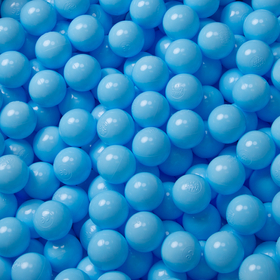 KiddyMoon Soft Plastic Play Balls ∅ 6cm / 2.36 Multi Colour Made in EU, baby blue, 300 Balls/6cm-2.36in