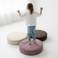 KiddyMoon 3-Piece Foam Elements for Kids Children's Room Accessory, beige-brown-purple, Lx3