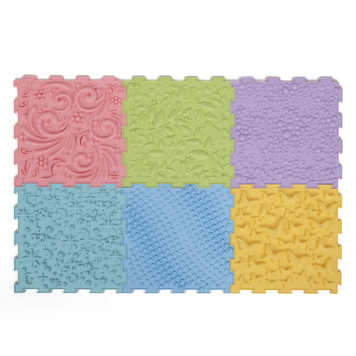 KiddyMoon Sensory Puzzle Mat for Kids Orthopedic Game Tiles, Multi, 6 Pieces