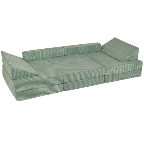 KiddyMoon Foam Sofa for Children Multifunctional Mattress Armchair Kids Foldable  Bed Folding Toddler Couch Chair for Playroom Bedroom Living Room, green, 140x55x30 cm