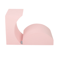 KiddyMoon Foam Playground for Kids Obstacle Course for Children Montessori Toy for Babies Soft Construction Blocks Element, Ramp/Halfshaft, Certified Made in The EU, pink:-, Multi-Size