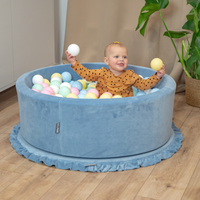 KiddyMoon Foam Play Mat for Children Montessori Soft Children's Floor Playground Toddlers and Babies Crawling Mat Soft Toy Carpet Kids Nursery and Playroom, Made in EU, ice blue, XL