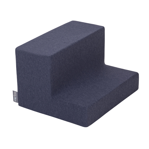 KiddyMoon Foam Playground for Kids with Square Ballpit ( ∅ 7cm/2.75In) Soft Obstacles Course and Ball Pool, Certified Made In The EU, darkblue:babyblue/blue/pearl, Ballpit (100 Balls) + Steps