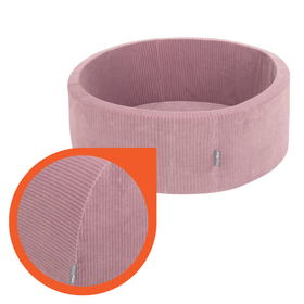 KiddyMoon Foam Playground For Kids Soft Textured Safe Blocks, purple: pastel blue/pastel yellow/white/mint/powder pink, Ballpit (100 Balls) + Wedge
