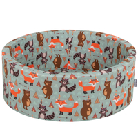 KiddyMoon cover for a round ball pit, Fox-Green, 90x30
