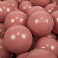 KiddyMoon Soft Plastic Play Balls ∅ 7cm/2.75in Mono-colour certified Made in EU, salmon pink, 300 Balls/7cm-2.75in