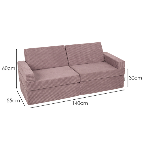 KiddyMoon Foam Sofa for Children Multifunctional Mattress Armchair Kids Foldable  Bed Folding Toddler Couch Chair for Playroom Bedroom Living Room, purple, Sofa